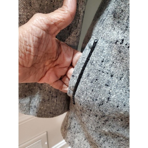 Vintage Karen Nicole Gray Wool Single Breasted Long Sleeve Casual Blazer Size 12 - Picture 5 of 13